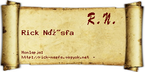 Rick Násfa névjegykártya
